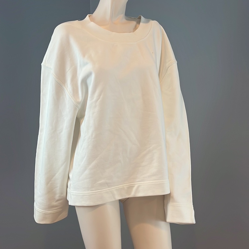 Burberry Cream Boxy Crewneck Sweatshirt - Picture 8 of 11